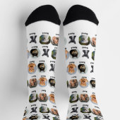 5 Honden, 5 Namen, Dog Foto - Gepersonaliseerd Wit Sokken (Top)