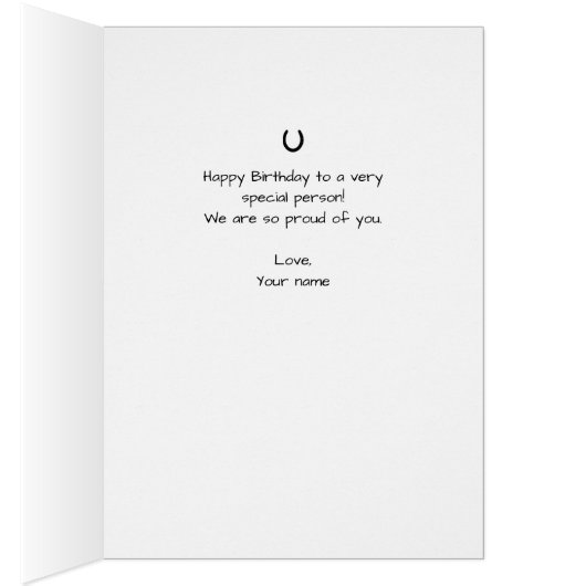 5 HORSE Foto van Birthday Collage Birthday Kaart (Binnen (Rechts))