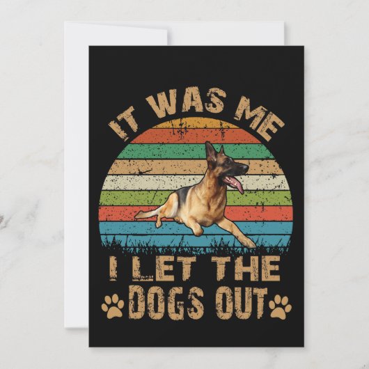 5 Ik was het, ik liet de honden uit Bedankkaart (Voorkant)