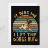 5 Ik was het, ik liet de honden uit Bedankkaart (Voorkant / Achterkant)