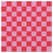 .5 Inch Controles Roze en Rode Checkerboard Stof (Close Up)