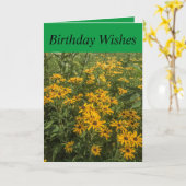 5-inch x7-Birthday Kaart (Gele Bloem)