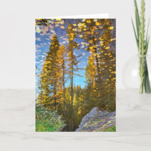 5-inch x7-inch gevouwen kaart    Mountain Puddle