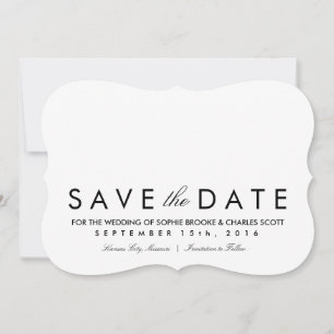 5-inch x 7-inch eenvoudige grafische beugel Bespaa Save The Date