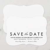 5-inch x 7-inch eenvoudige grafische beugel Bespaa Save The Date (Voorkant / Achterkant)