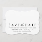 5-inch x 7-inch eenvoudige grafische beugel Bespaa Save The Date (Voorkant)