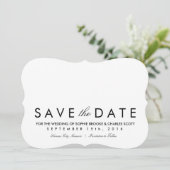 5-inch x 7-inch eenvoudige grafische beugel Bespaa Save The Date (Staand voorkant)