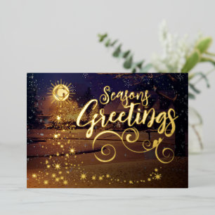 5-inch x 7-inch feestdag Foto Folie uitnodiging