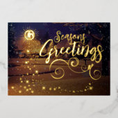 5-inch x 7-inch feestdag Foto Folie uitnodiging (Voorkant)