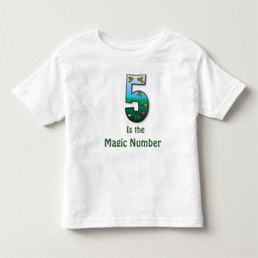 5 is het magische getal voor peuters T-shirt (Voorkant)