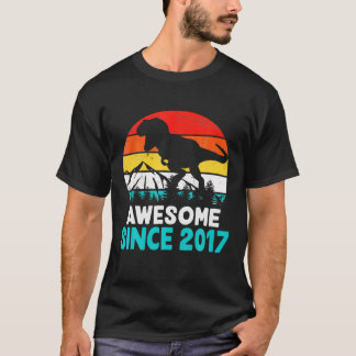 "5 jaar 5-jarige jongen van 2017 Dinos T-shirt