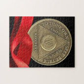 5 jaar AA Jubileum Coin Red Ribbon Legpuzzel (Horizontaal)
