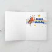 5 jaar Aangepaste verjaardagskaart Little Ladybug Kaart (Binnen)