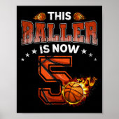 5 jaar Basketball Player 5 jaar Poster (Voorkant)