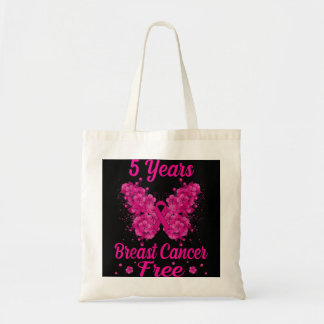 5 jaar Borstkanker Free Survivor Butterfly Tote Bag