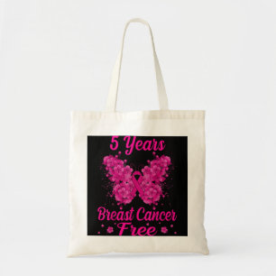 5 jaar Borstkanker Free Survivor Butterfly Tote Bag