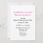 5 jaar Borstkanker Survivor Party uitnodiging (Achterkant)