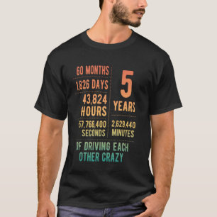 5 Jaar Getrouwd Grappige 5e Huwelijksverjaardag T-shirt