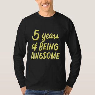 5 jaar Geweldige 5 jaar oud meisjes 5e Bir T-shirt