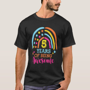 5 jaar Geweldige 5e verjaardag Handtekening Ra T-shirt
