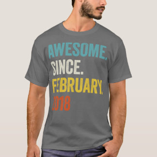 5 jaar Geweldige sinds februari 2018 5e verjaardag T-shirt