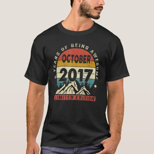 5 jaar Geweldige sinds oktober 2017 5 jaar T-shirt (Voorkant)