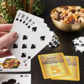 5 Jaar | Golden Ray 12 Stappen Aangepaste NAAM Pokerkaarten (Insitu)