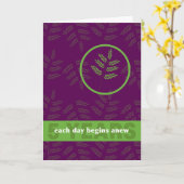 5 jaar herstellende verslaafde Jubileum New Leaf Kaart (Gele Bloem)