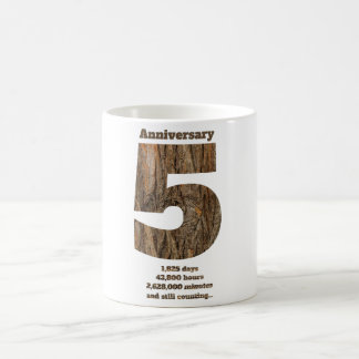 5 Jaar Jubileum - Houten Jubileum Mijlpaal Koffiemok
