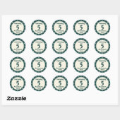 5 Jaar Jubileum Ronde Sticker (Vel)