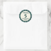5 Jaar Jubileum Ronde Sticker (Tas)
