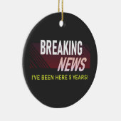 5 jaar Jubileum van het werk 5e waardering werknem Keramisch Ornament (Rechts)