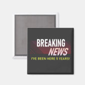 5 jaar Jubileum van het werk 5e waardering werknem Magneet (Voorkant / Achterkant)