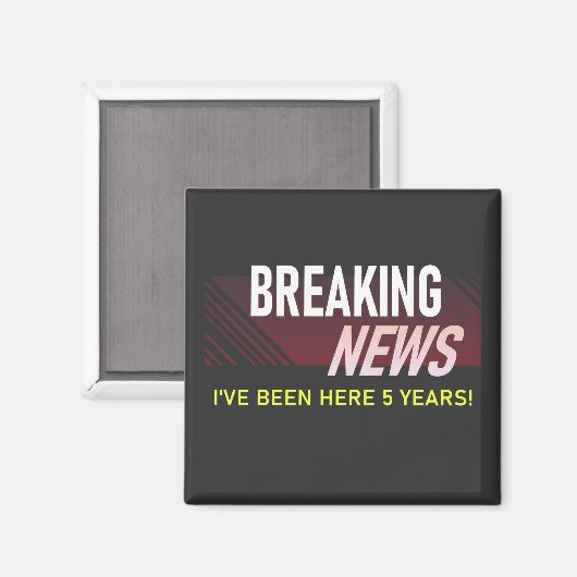 5 jaar Jubileum van het werk 5e waardering werknem Magneet (Voorkant / Achterkant)