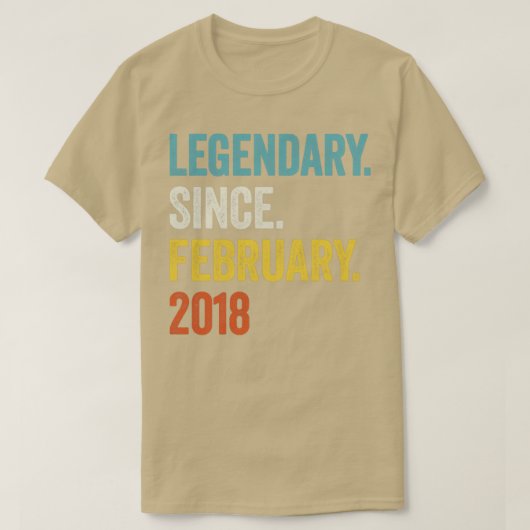 5 jaar Legendary sinds februari 2018 5th Birthday T-shirt (Design voorkant)