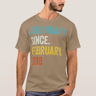 5 jaar Legendary sinds februari 2018 5th Birthday T-shirt