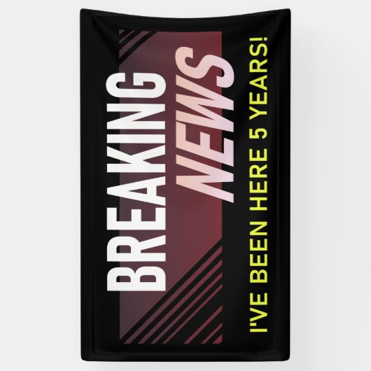 5 jaar loonwaardering Jubileum werknemer Spandoek (Verticaal)