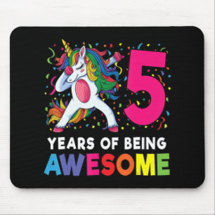 5 jaar na geboorte abbing Unicorn Party Gift 5 jaa Muismat