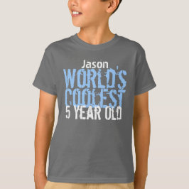 5 jaar na geboorte Gift World's koelste 5 jaar oud T-shirt