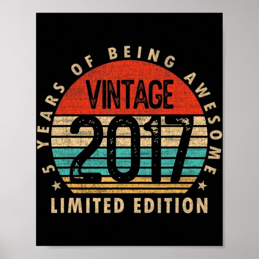5 jaar Old Gifts  2017 Limited Edition 5th Poster (Voorkant)