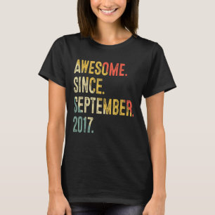 5 jaar oud 5 jaar Geweldige sinds 2 september T-shirt