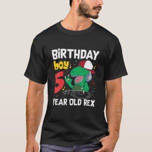 5 jaar oud 5e verjaardag Dinosaur Rex T-shirt