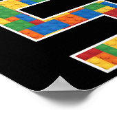 5 jaar oud blokgebouw poster (Hoek)