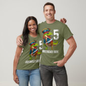 5 jaar oud Dinosaur Pirate 5th Birthday Boy T-shirt (Unisex)