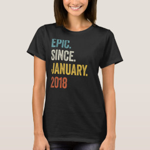 5 jaar oud episch sinds januari 2018 5de verjaarda t-shirt
