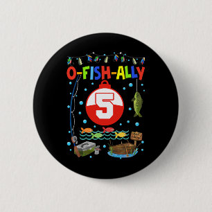 5 jaar oud Gevist 5e verjaardag Jongen Bday Party  Ronde Button 5,7 Cm