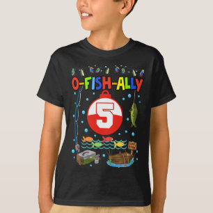 5 jaar oud Gevist 5e verjaardag Jongen Bday Party  T-shirt