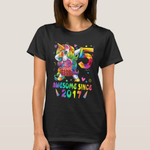 5 jaar oud Geweldige sinds 2017 Dabbing Eenhoorn 5 T-shirt