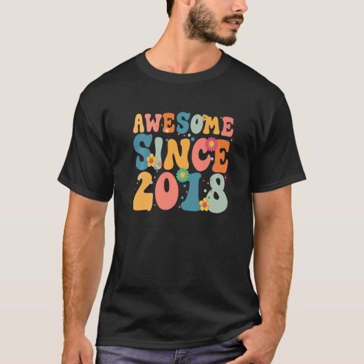 5 jaar oud Geweldige sinds 2018 5e verjaardag meis T-shirt (Voorkant)