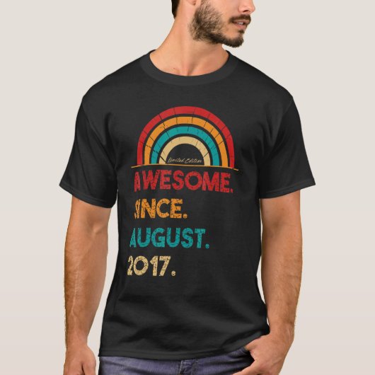 5 jaar oud Geweldige sinds 5 augustus 2017 5e verj T-shirt (Voorkant)